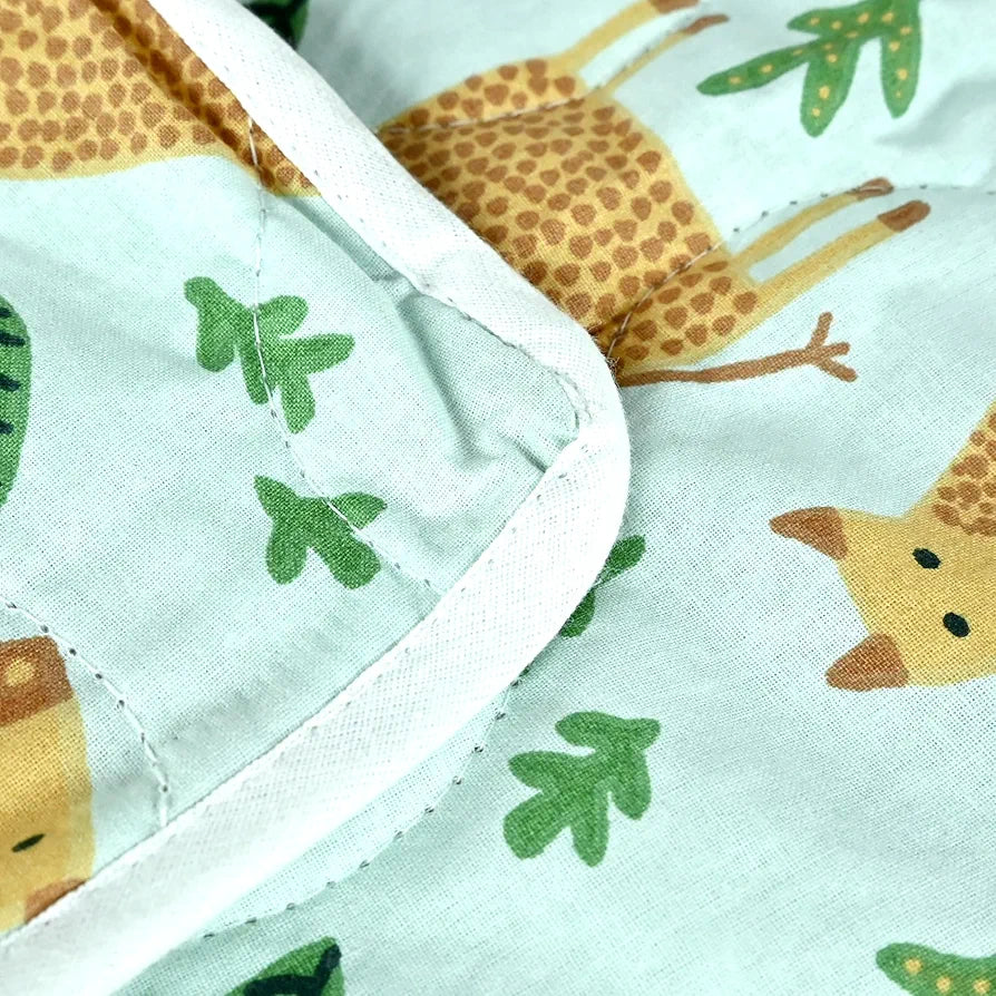 Divine Casa 120 GSM Cotton Single Bed Comforter | Soft & Lightweight Reversible All-Season Blanket | Cozy & Breathable Bedding for Adults | 230x 145 cm, Misty Jade