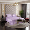 Stoa Paris Satin Bedsheets for Super King Size Bed 300TC Premium Bedsheet with 4 Pillow Cover Colour Lilac