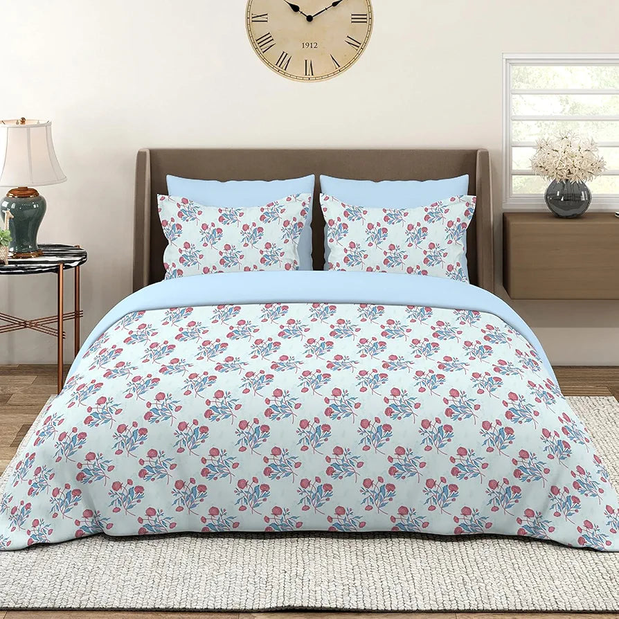 Layers Marigold 100% Cotton Bedsheet Set for All Seasons - Lightweight, Moisture Absorbent, Machine Washable & Easy to Care - Gift for Housewarming & More - 144 TC - King Size 