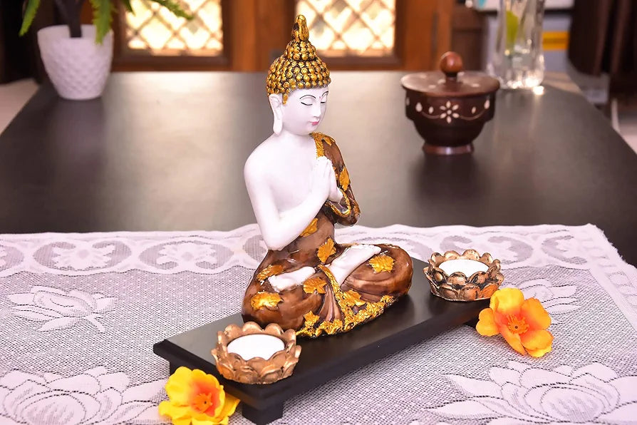 Mariner's Creation Buddha Idol for Gift and Home Decor Gautam Buddha showpiece for Home and Office Decor Made of Resin and Marble