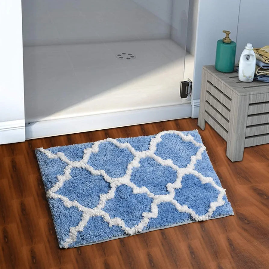 AEROHAVEN™ Glorious Super Soft Microfiber Abstract Moroccan Designer Anti Slip Bathmat 