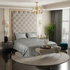 Stoa Paris Satin Bedsheets For Double Bed 300Tc Premium Bedsheet With 2 Pillow Covers Colour Harbour Mist Grey