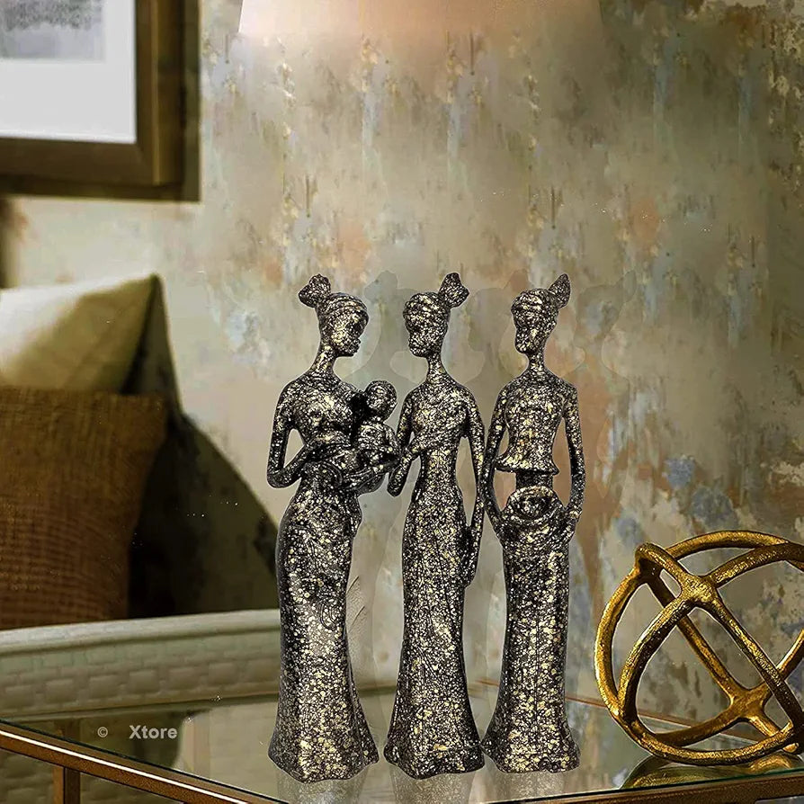 Xtore Beautiful Finish Uniquely Hand Crafted Home Decor African Tribal Women Art Piece - 