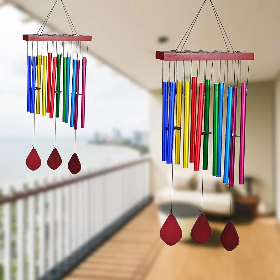 ZAICUS Colorful Wind Chime for Home Balcony Garden – Metal Hanging Bells for Positive Energy, Vastu, Feng Shui Décor