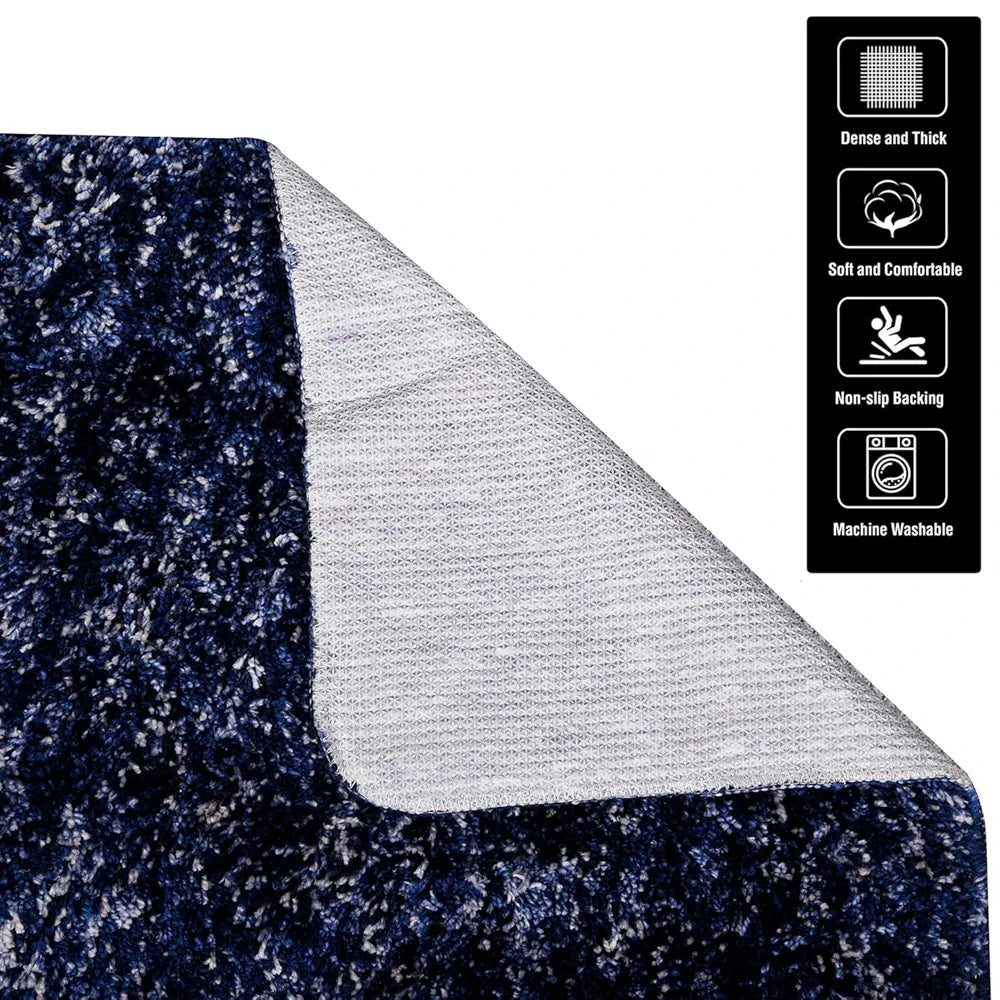 Kuber Industries Bedside Runner for Bedroom & Living Room | Lexus Home Decor Carpet | Anti Skid Carpet Rug Mat | Kitchen Runner | 22x55 | Blue