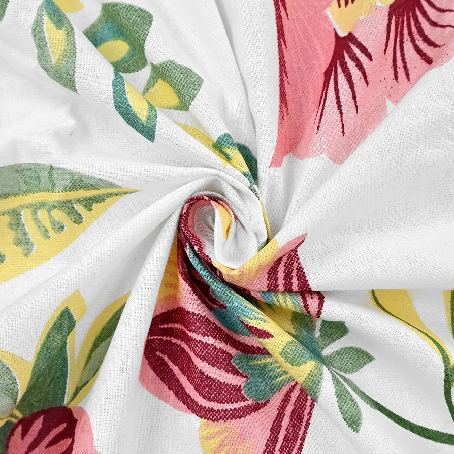 Divine Casa 144 TC 100% Cotton Bedsheet for Double Bed with Pillow Covers - 254 x 222 CM
