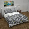 Divine Casa Micro Polyester Reversible Double Bed Queen Size Floral Printed Duvet Cover Colour Dark Blue and White