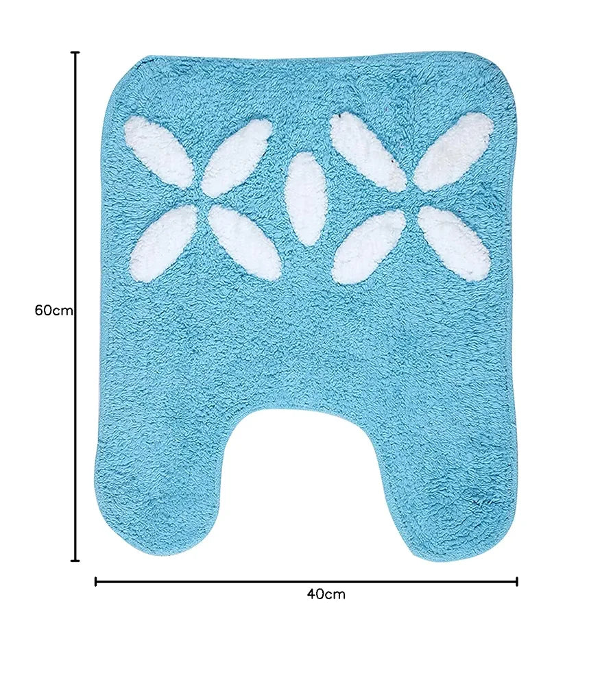 Saral Home Cotton Bathmat with Contour mat