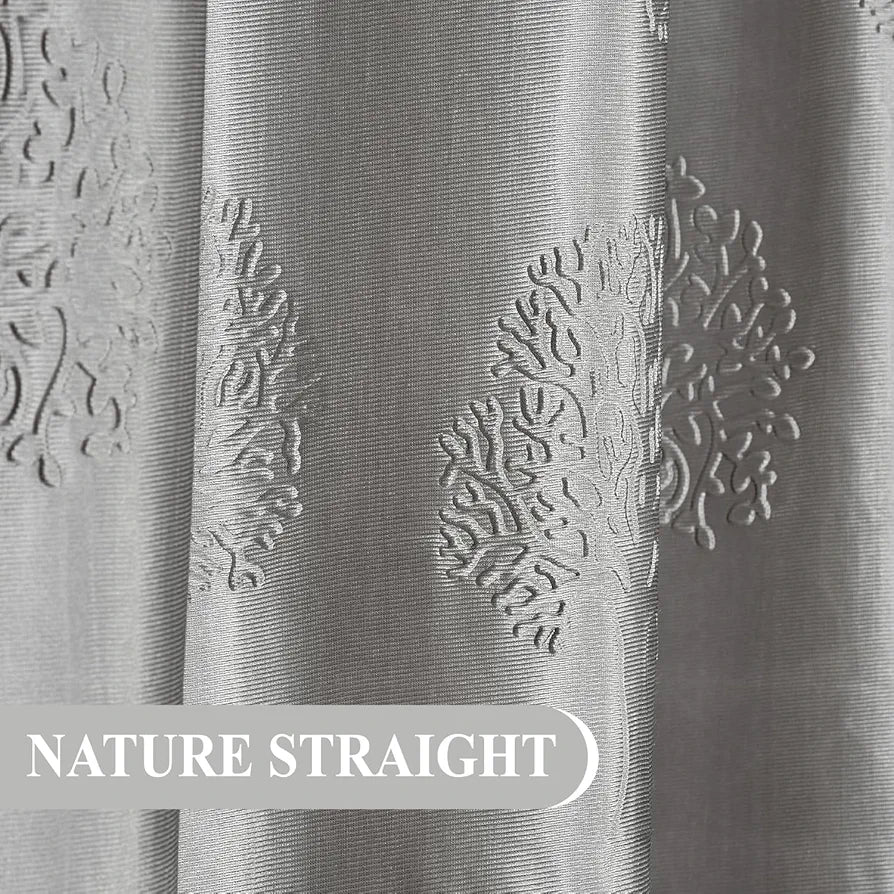 FRESH FROM LOOM Window Curtains 5 Feet Long | High Tenacity Yarn Polyester Punch Curtains | Premium Screens for Home Office | Prada for Living Room Bedroom | Dust Repellent 