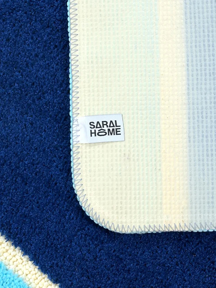 Saral Home Stripe Microfiber Durable & Washable Multipurpose Runner for Home/Kitchen/Living Area/Lobby/Office Entrance with Anti Skid Backing 
