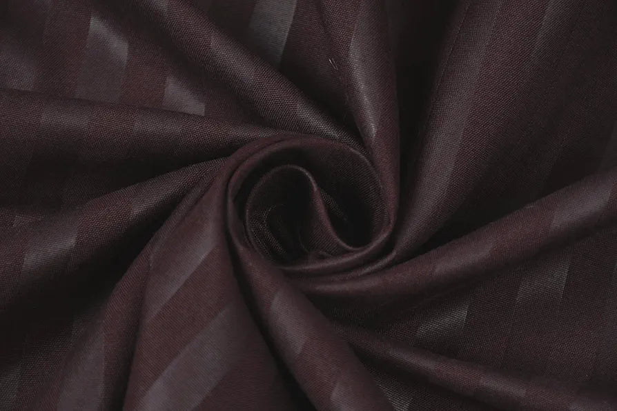 Homefab India 160 TC Stripe Glace Cotton Single BedSheet with 1 Pillow Cover - Brown