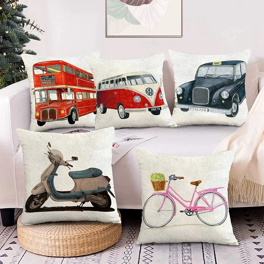 AEROHAVEN™ Set of 5 Abstract Hand Made Velvet Throw/Pillow Cushion Covers - CC45 - 