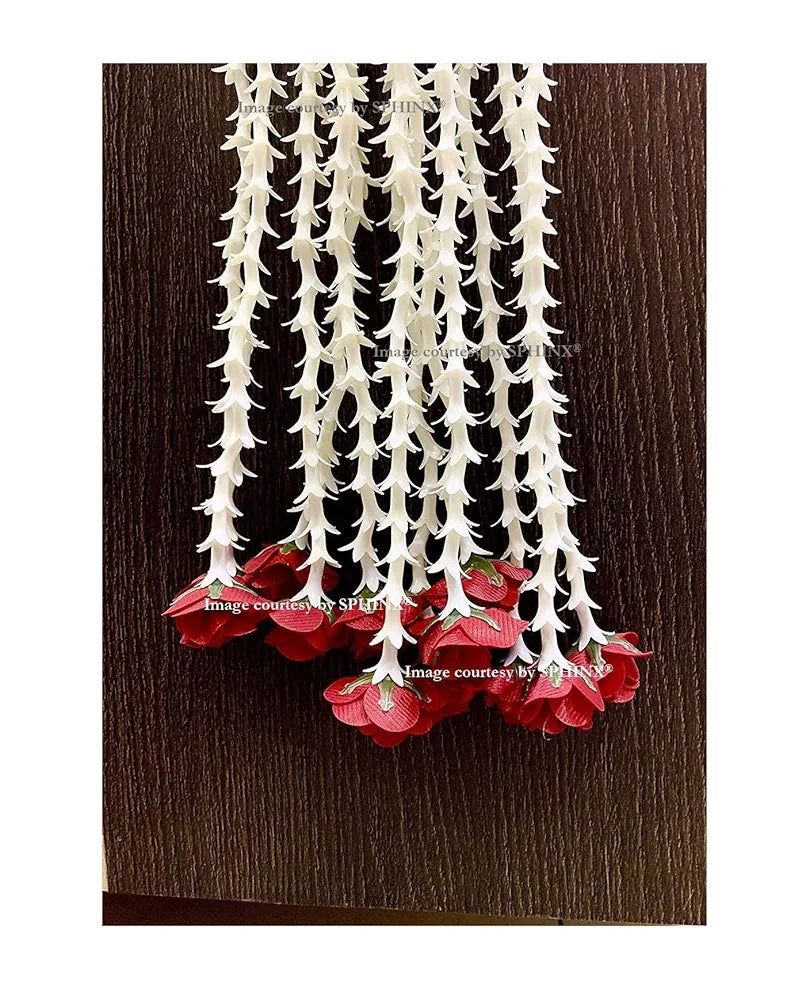 SPHINX Artificial rajnigandha Buds Rose Strings for Home Function Festive Decor Wedding haldi Ceremony Pooja Housewarming Decorations Approx 2.5 ft Height - 