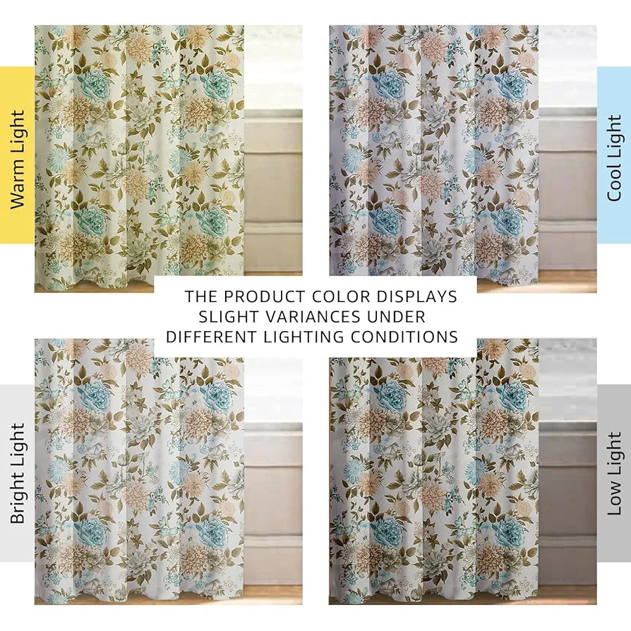 Cloth Fusion 100% Blackout Printed Premium Door Curtains 7 Feet Long Set of 2, Noise Reducing Blackout Parda 7 Feet with Grommet for Home Decor 