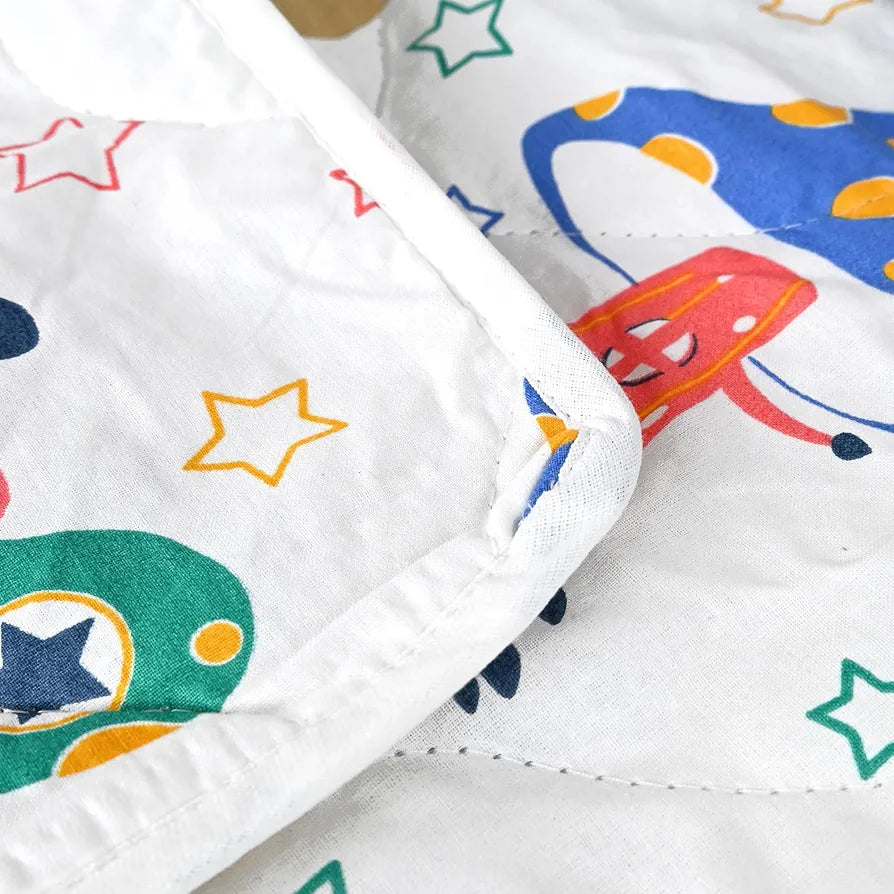 Divine Casa 120 GSM Cotton Single Bed Comforter | Soft & Lightweight Reversible All-Season Blanket | Cozy & Breathable Bedding for Adults | 230x 145 cm, Bright White