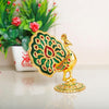 KridayKraft Multicolor Peacock Metal Statue Idol Decorative Showpiece Feng Shui As Table Top