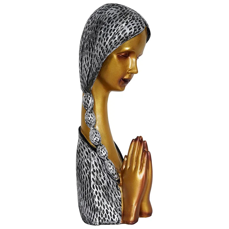 Zart Polyresin Welcome Lady Showpiece for Home and Office Decor - Perfect for Shelves 