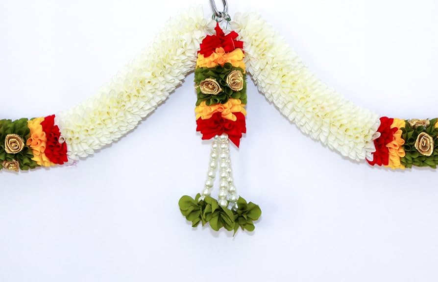 Daedal crafters Big Thoma Toran for Main Door Entrance, Reusable Thoran for Pooja Mandir & Living Room Décor, Bandarwal for Festival Decoration, Flower Hanging for Home & Office Décor 