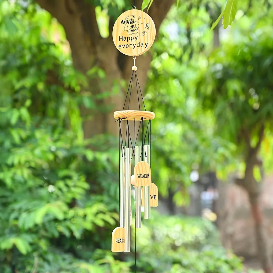 ZAICUS Wooden Wind Chime for Home Balcony Décor | Positive Energy Gift for Peace, Wealth & Good Luck