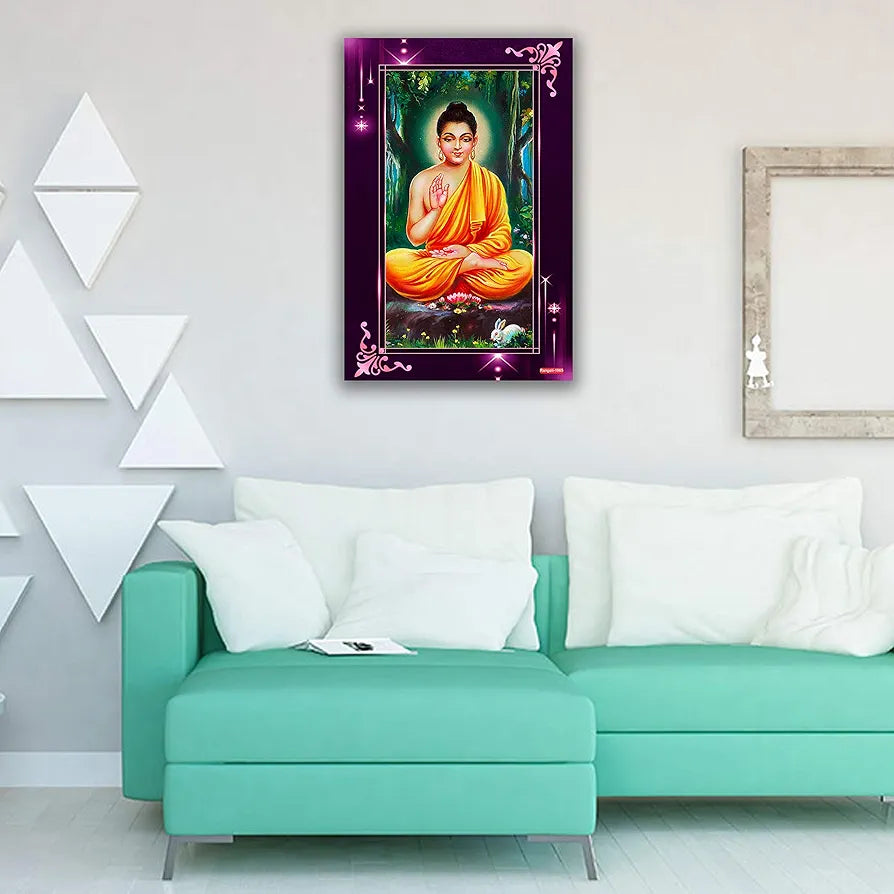 Rangoli MDF Wall Stick Decorative Panel 12x18 Wall Art for Home, Living Room, Bedroom, Office & Decoration. P-1, Design-17