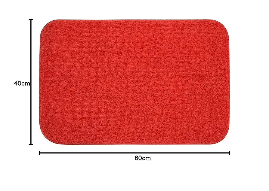SARAL HOME EASY LIVING Microfiber Solid Rectangle Anti-Skid Bath Mats|Soft & Super Absorbent Mats for Shower|Washable, Non-Slip & Quick-Drying Mats for Kitchen Bathroom|Set of 2 