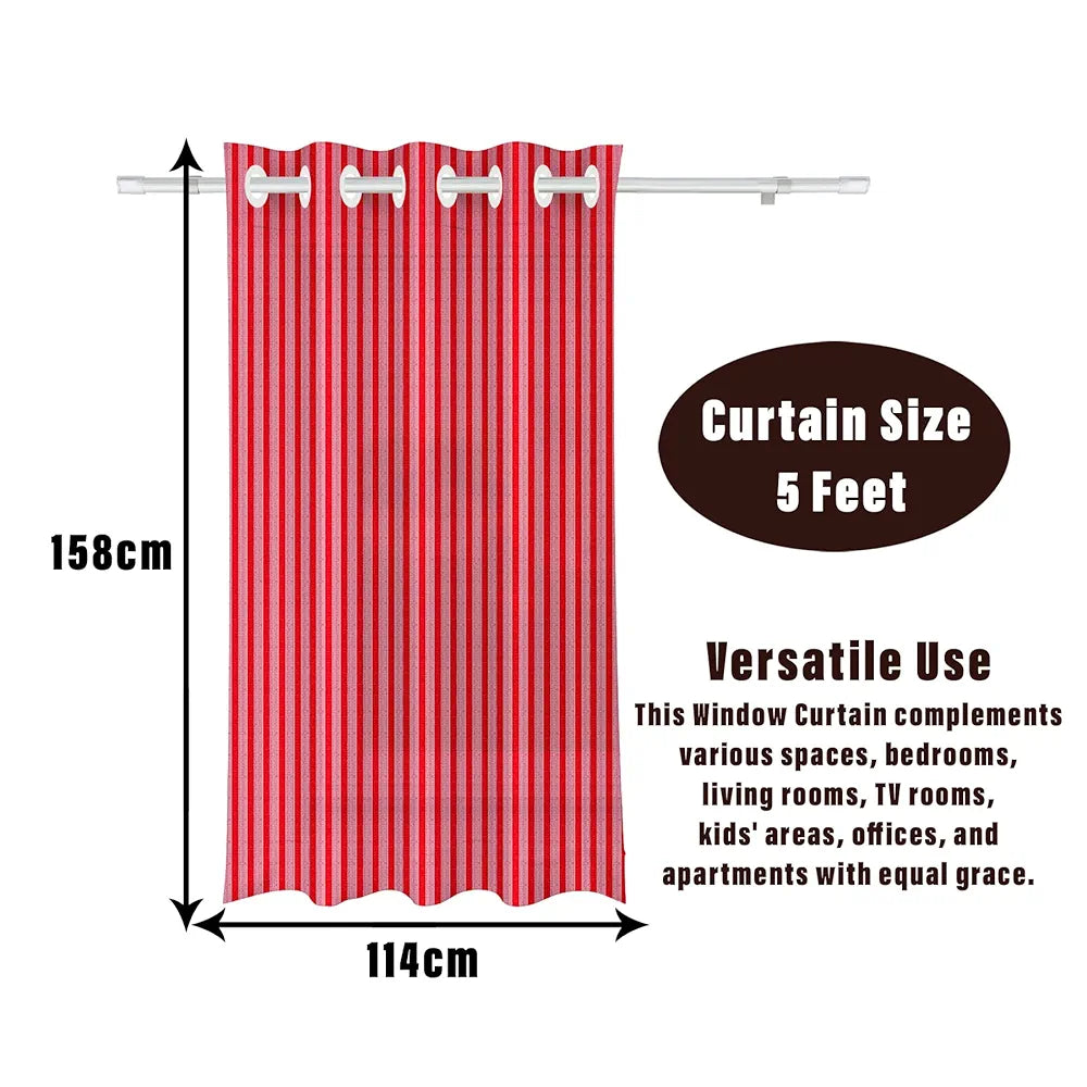 Kuber Industries Window Curtain | Sheer Window Curtains | Parda for Living Room | Drapes for Bedroom | Window Curtain Parda for Home D�cor | Lining Net | 5 Feet | Maroon