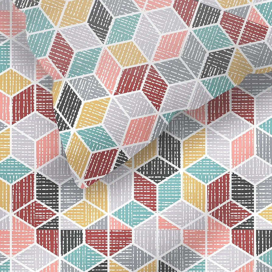 Layers Argos Bedsheet Set for All Seasons - Lightweight, Moisture Absorbent, Machine Washable & Easy to Care - 225 CVC - King Size 