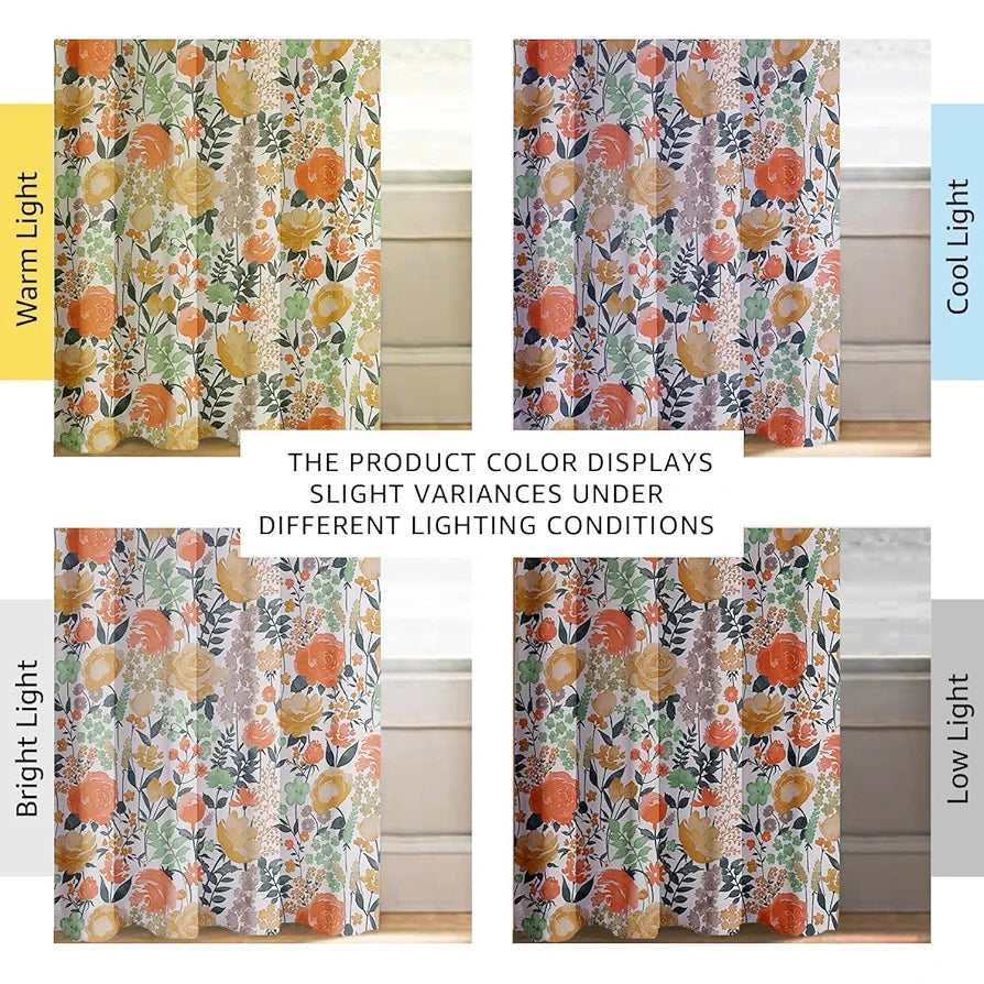 Cloth Fusion 100% Blackout Printed Premium Window Curtains 5 Feet Long Set of 2, Noise Reducing Blackout Curtains 5 Feet for Window with Grommet for Home Decor 