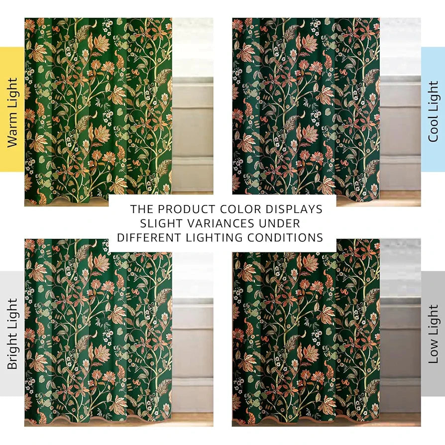 Cloth Fusion 100% Blackout Printed Premium Door Curtains 7 Feet Long Set of 2, Noise Reducing Blackout Parda 7 Feet with Grommet for Home Decor 