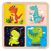 Webby 4 in 1 Dinosaur Wooden Puzzle Toy for Toddler 36 Pcs