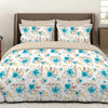Layers Marigold Cotton Bedsheet Set for All Seasons Lightweight 144 TC King Size White