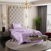 Stoa Paris Satin Comforter Single Bed with 300 TC One Pillow Cover Colour Lilac Affair