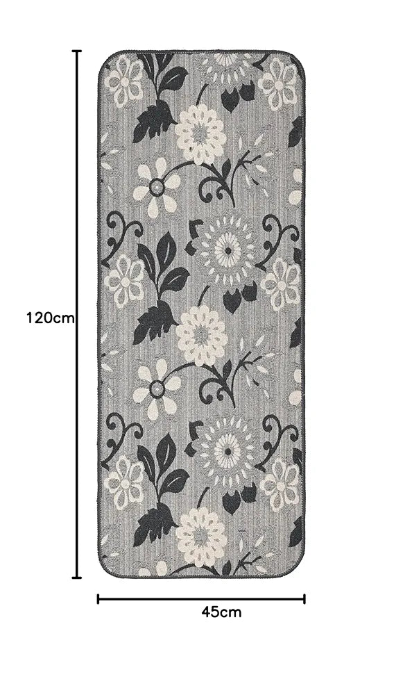 Saral Home Noureau Floral Soft Cotton Durable & Washable Multipurpose Runner for Home/Kitchen/Living Area/Lobby/Office with Anti Skid Backing 