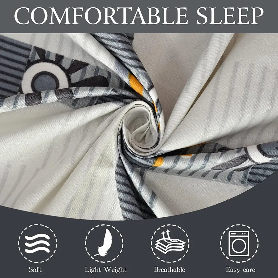 FRESH FROM LOOM Microfiber Bedsheet for Single/Single Size Bed | Floral Design Bed Spread with 1 Pillow Covers | Wrinkle Free Hypo-Allergenic Bedsheets/Bedcover , 144 TC