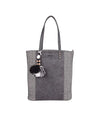Astrid Women's Black PU Block Design Tote Bag With PU Strap