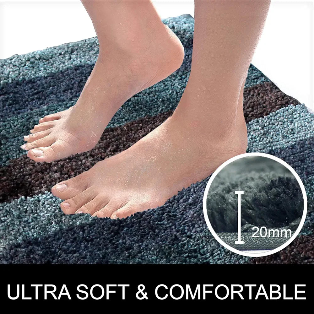 Luxe Home Jericho Runner 2500 Gsm Super Soft Microfiber, Anti-Skid Badroom or Kitchen Mats for Floor, Water-Absorbent, Quick Dry, Washable Runner for Home - Burnt Green, 2x5 Feet, Pack of 1