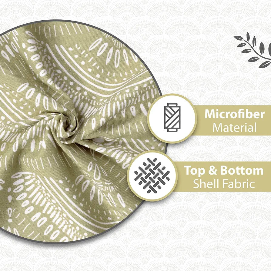 Divine Casa 120 GSM Microfiber Double Dohar | Soft & Lightweight Throw Blanket | Cozy & Breathable | All-Season Comfort | 220 x 205 CM | Floral Burst Pattern | Soybean & White