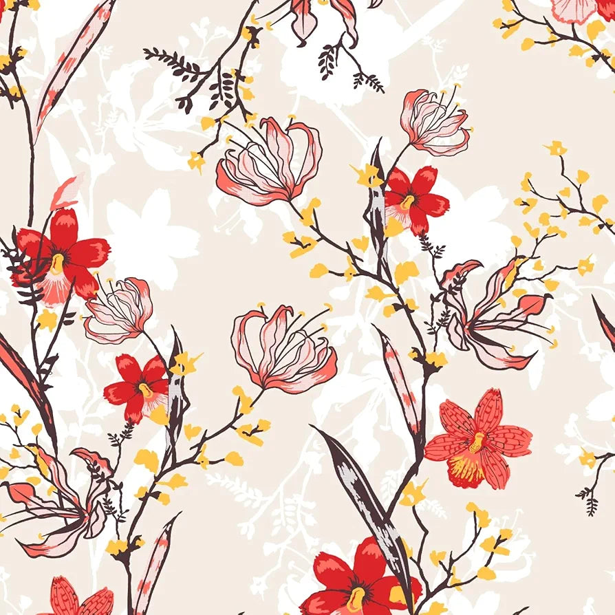 Dreamscape 100% Cotton Single Bedsheet with 1 Pillow Cover - (Size 59 x 87 inches, 140 TC, Colour - Tomato