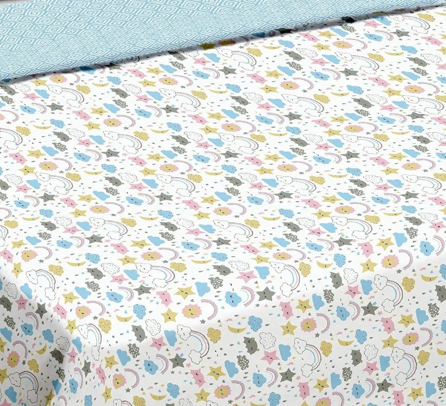 Trance Home Linen 150 GSM Pure Cotton Reversible Dohar Double Bed Size | Ac Blanket Comforter | Soft Light-Weight Bed Blanket 