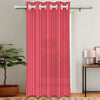 Kuber Industries Door Curtain Sheer Parda for Living Room Lining Net Maroon Colour
