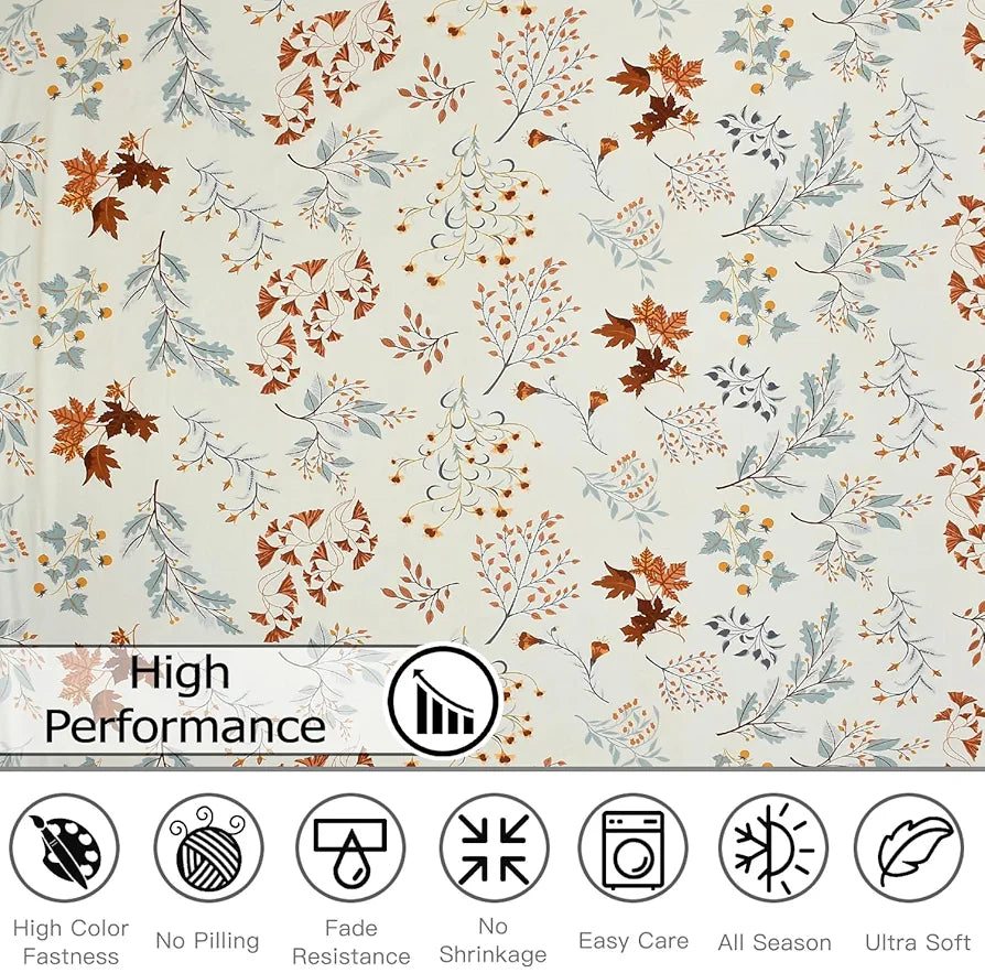 Fresh From Loom 200 TC Microfiber Soft Cotton Bedsheet for Single Bed with 1 Pillow Cover | Hypoallergenic Soft Bed Sheet | Anti Fade Printed Bed Cover 