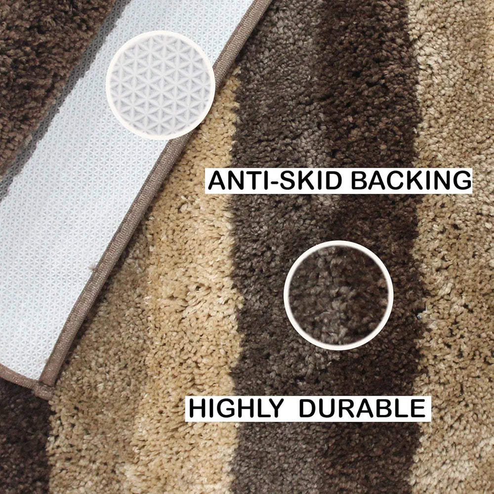 Luxe Home Jericho Doormat 2500 GSM Super Soft Microfiber, Anti-Skid Bathroom Mat & Kitchen Mats for Floor, Water-Absorbent, Quick Dry, Washable Door Mats for Home - Amaber, 40x60 cm, Pack of 2