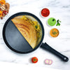 Solara Granite Dosa Tawa Non Stick Pan 28cm, Dosa Tawa Induction Base & Gas Compatible With Soft-touch Handles | Black Colour