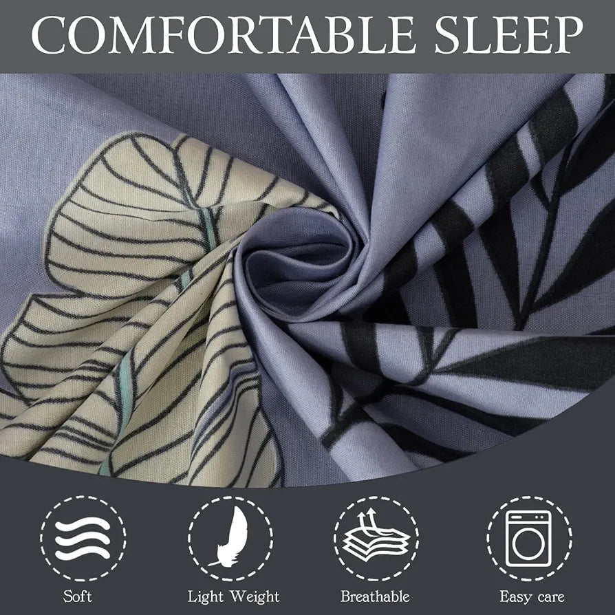 FRESH FROM LOOM Floral Microfiber Single Size Single Bedsheet - Hypoallergenic Wrinkle Free Bed Sheets with 1 Pillow Covers , 144 TC