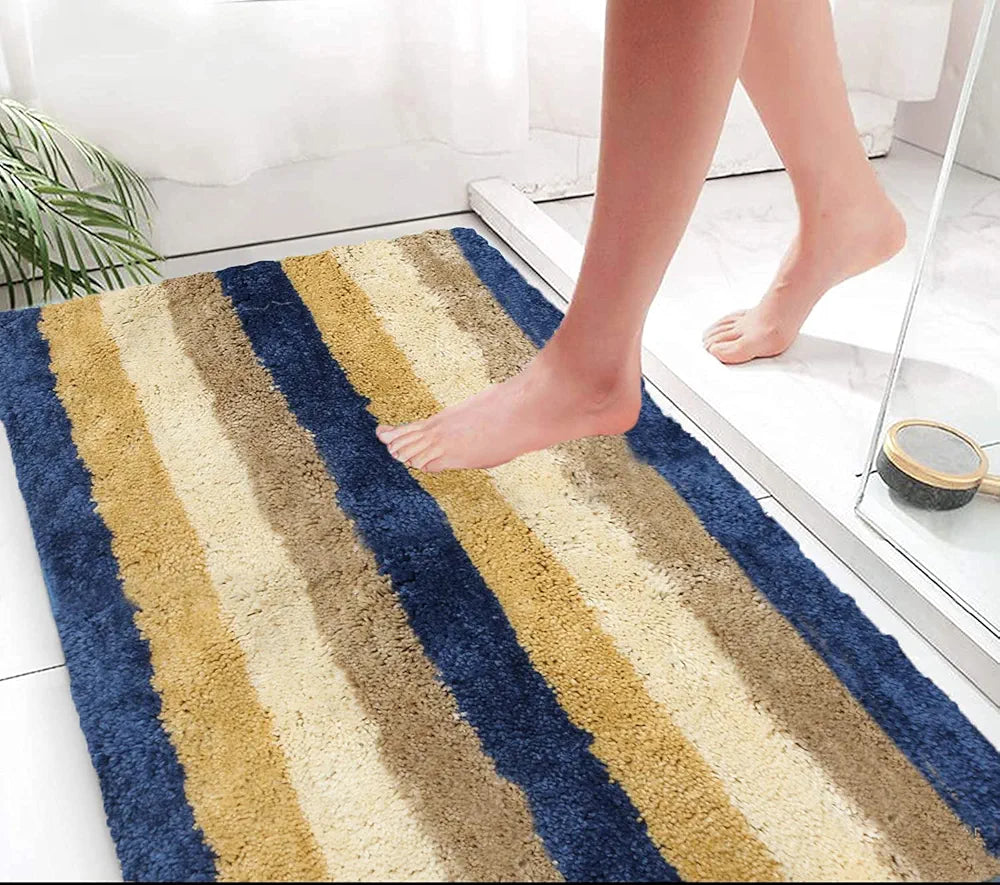 Luxe Home Jericho Doormat 2500 GSM Super Soft Microfiber, Anti-Skid Bathroom Mat & Kitchen Mats for Floor, Water-Absorbent, Quick Dry, Washable Door Mats for Home - Sky, 60x90 cm, Pack of 1