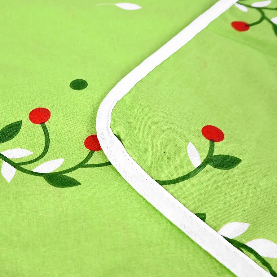 Divine Casa Pure Cotton Printed Single Dohar for Newborn Baby | 120 GSM | Soft & Lightweight Throw Blanket | Cozy & Breathable Bedding | All-Season Comfort | 0-4 Years | 135 x 100 CM, Ice Green