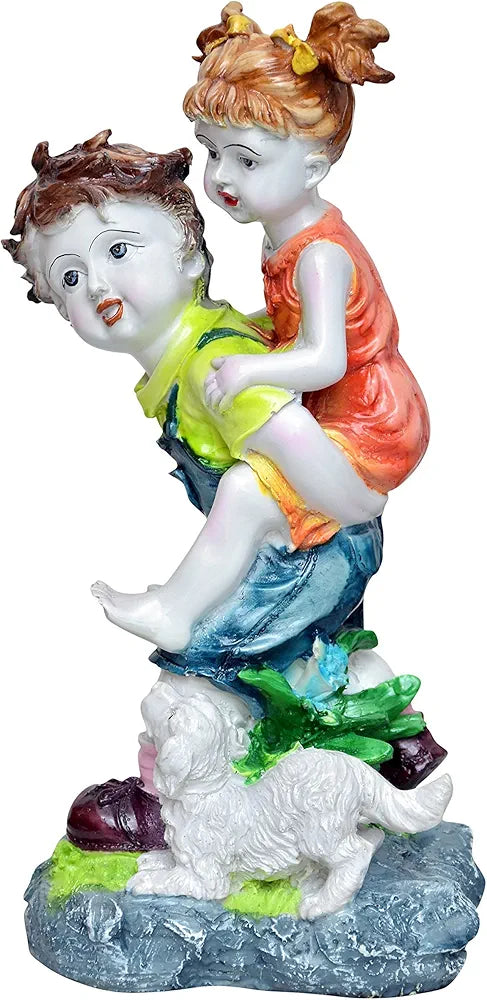 MARINER'S CREATION Polyresin Couple Showpiece, 14X10X33 cm, Multicolour