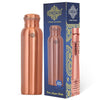 Indian Art Villa Pure Copper Water Bottle With Plain Matt Finish Design