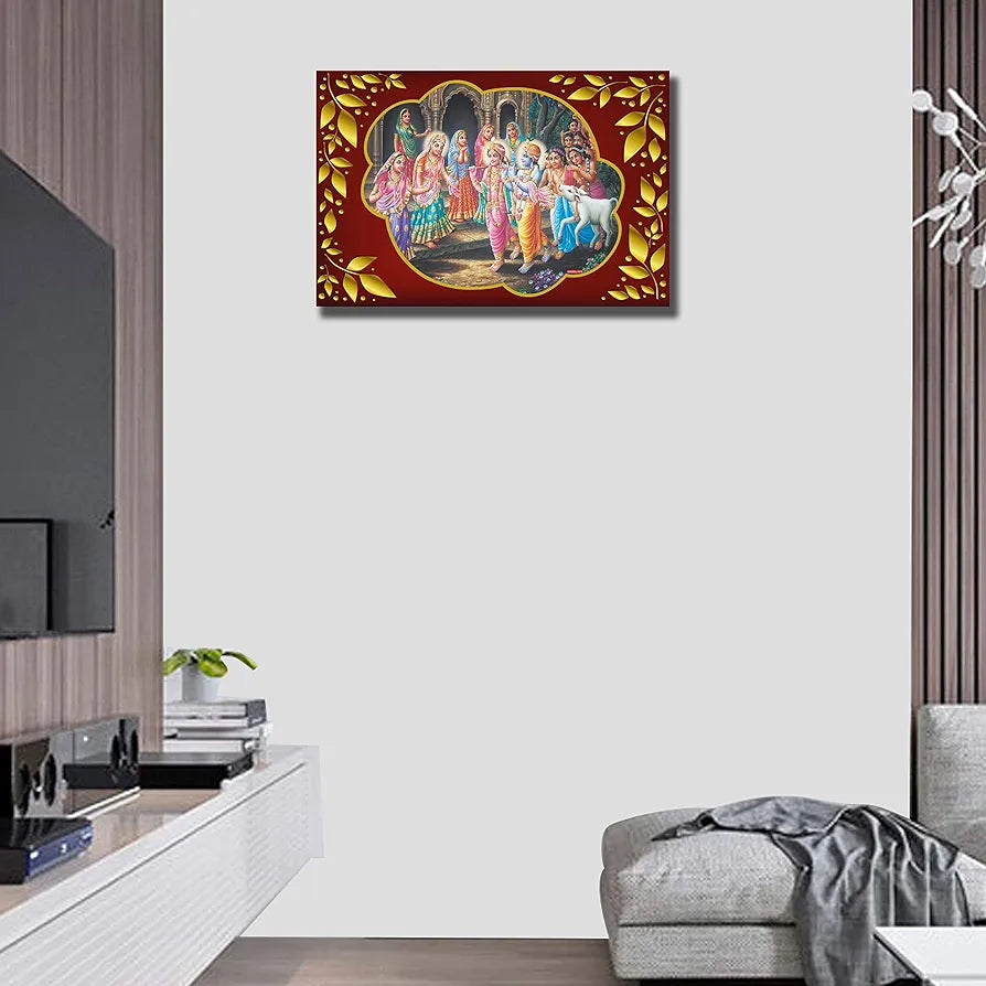 Rangoli MDF Wall Stick Decorative Panel 12x18 Wall Art for Home, Living Room, Bedroom, Office & Decoration. P-1, Design-30