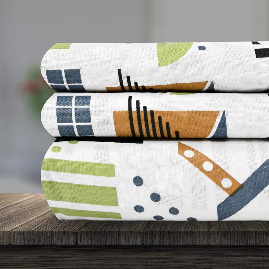 Divine Casa 144 TC Cotton Bedsheet for Double Bed with 2 Pillow Cover 